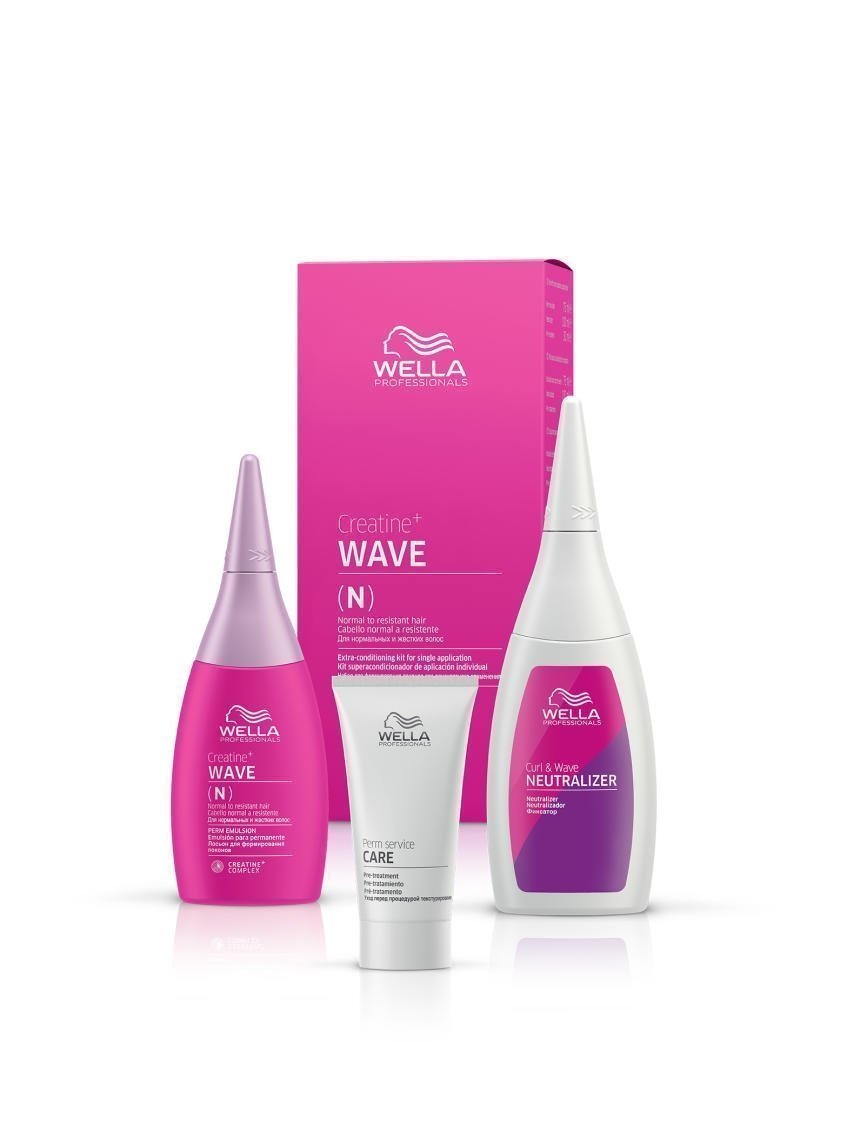 Комплексы для формирования локонов:  Wella Professionals -  Набор для формирования локонов Wave (N) CREATINE+ (75/100/30 мл.)