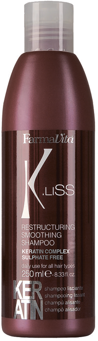 Шампуни для волос:  FarmaVita -  Шампунь с кератином FarmaVita K.Liss Restructuring Smoothing Shampoo (250 мл) (250 мл)
