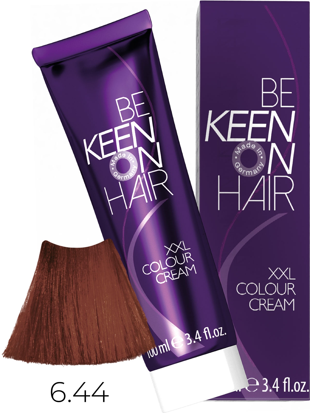 Оттеночные красители:  KEEN -  Крем-краска для волос KEEN COLOUR CREAM XXL 6.44 Темный интенсивно-медный блондин Dunkelblond Kupfer-Intensiv