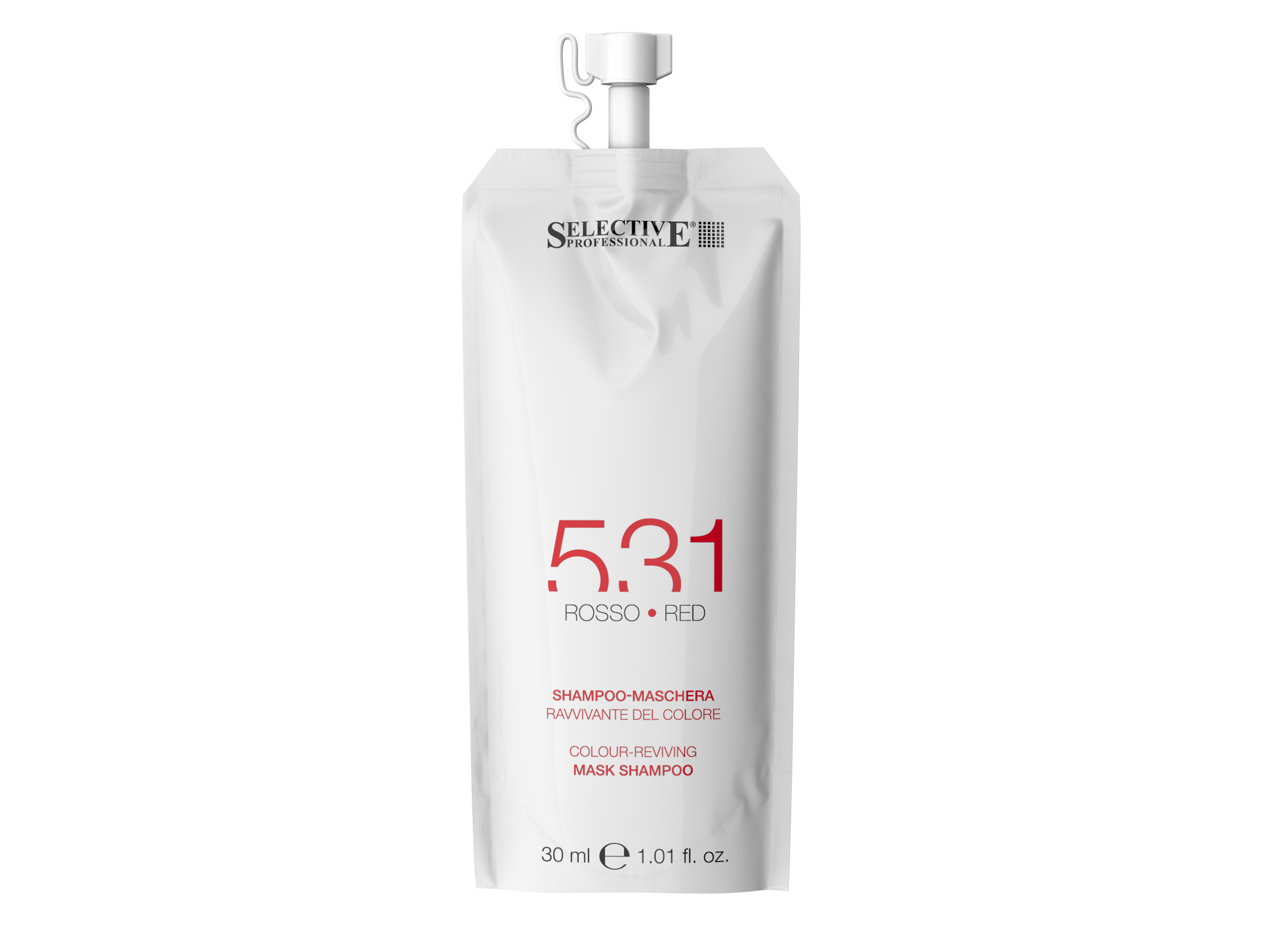 Шампуни для волос:  SELECTIVE PROFESSIONAL -  Оттеночный шампунь - маска 531 для возобновления цвета волос, Красный (30 мл)