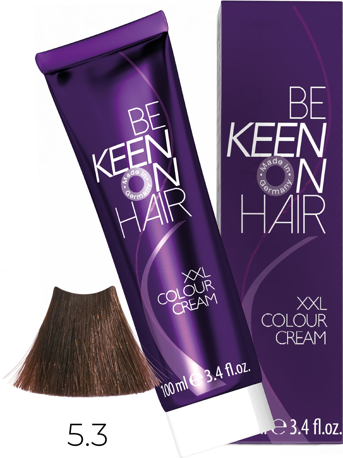 Оттеночные красители:  KEEN -  Крем-краска для волос KEEN COLOUR CREAM XXL 5.3 Светло-коричневый золотистый Hellbraun Gold