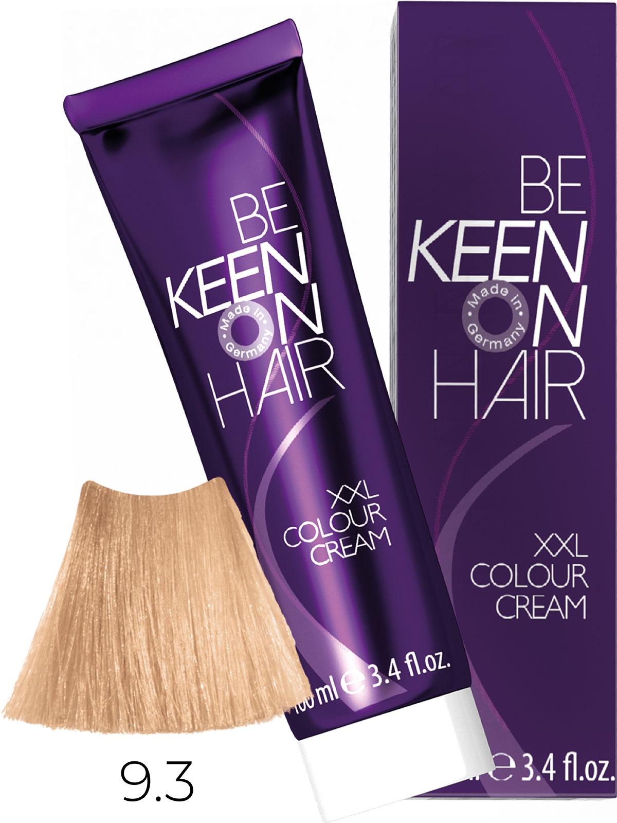 Оттеночные красители:  KEEN -  Крем-краска для волос KEEN COLOUR CREAM XXL 9.3 Светло-золотистый блондин Hellblond Gold