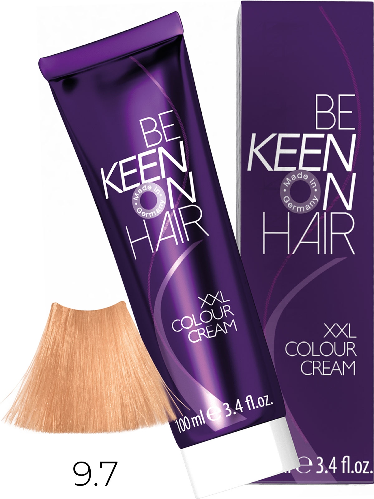 Оттеночные красители:  KEEN -  Крем-краска для волос KEEN COLOUR CREAM XXL 9.7 Светло-коричневый блондин Hellblond Braun
