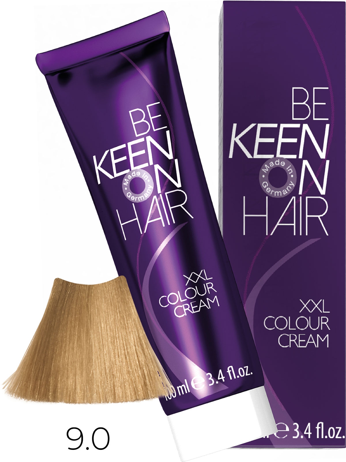 Оттеночные красители:  KEEN -  Крем-краска для волос KEEN COLOUR CREAM XXL 9.0 Светлый блондин Hellblond