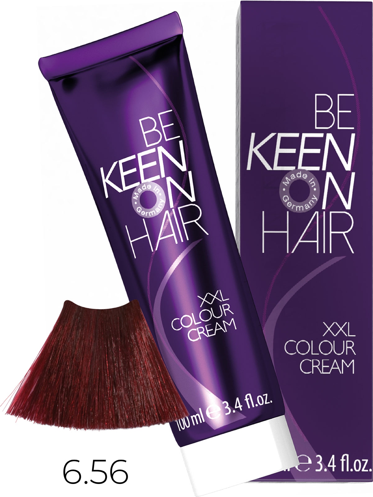 Оттеночные красители:  KEEN -  Крем-краска для волос KEEN COLOUR CREAM XXL 6.56 Личи Litschi