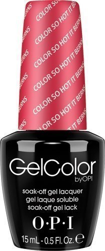 Гель-лаки для ногтей:  OPI -  GELCOLOR гель-лак GCZ13 Color So Hot It Berns (15 мл)