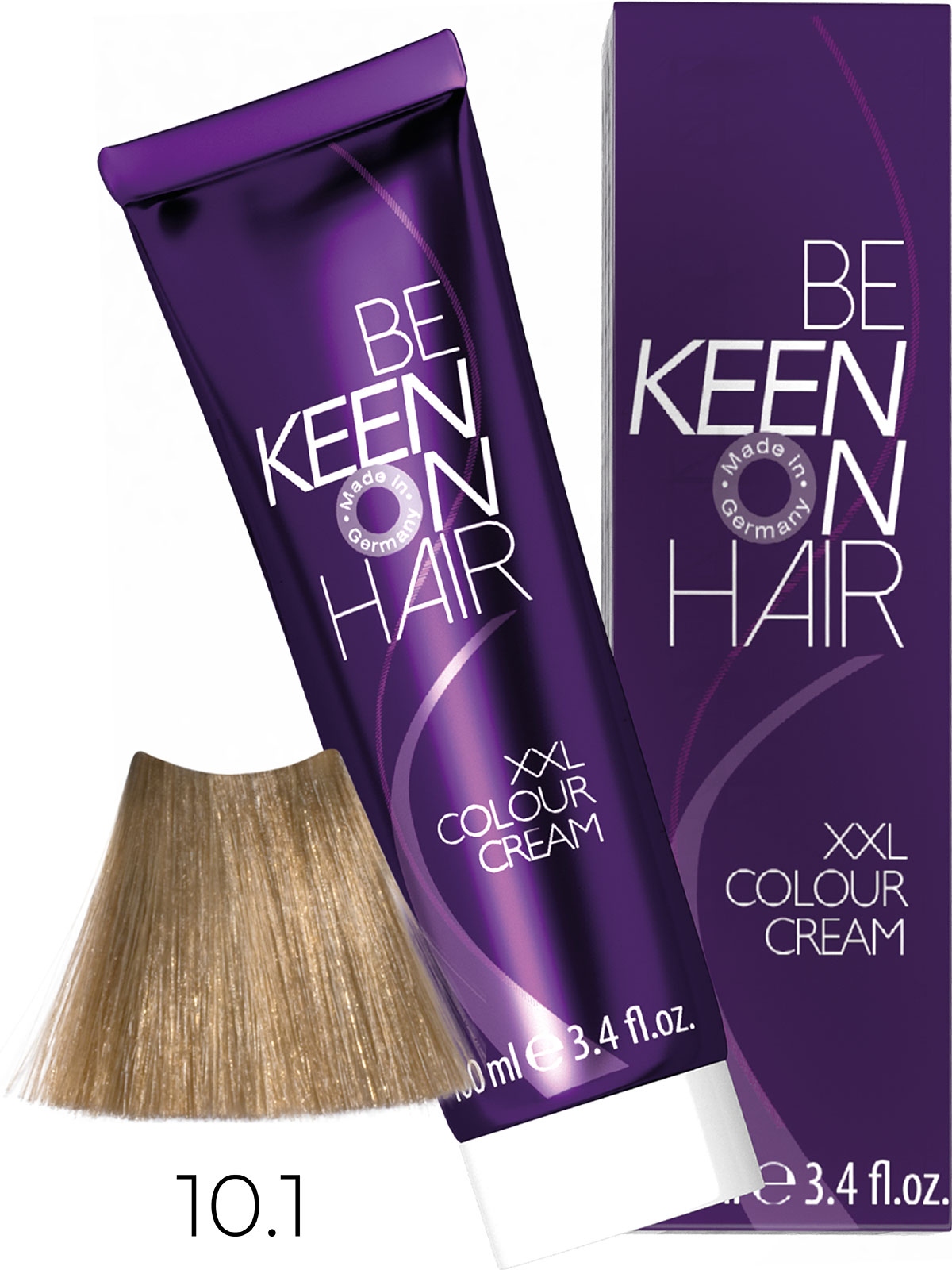Оттеночные красители:  KEEN -  Крем-краска для волос KEEN COLOUR CREAM XXL 10.1 Ультра-светлый пепельный блондин Ultrahellblond Asch